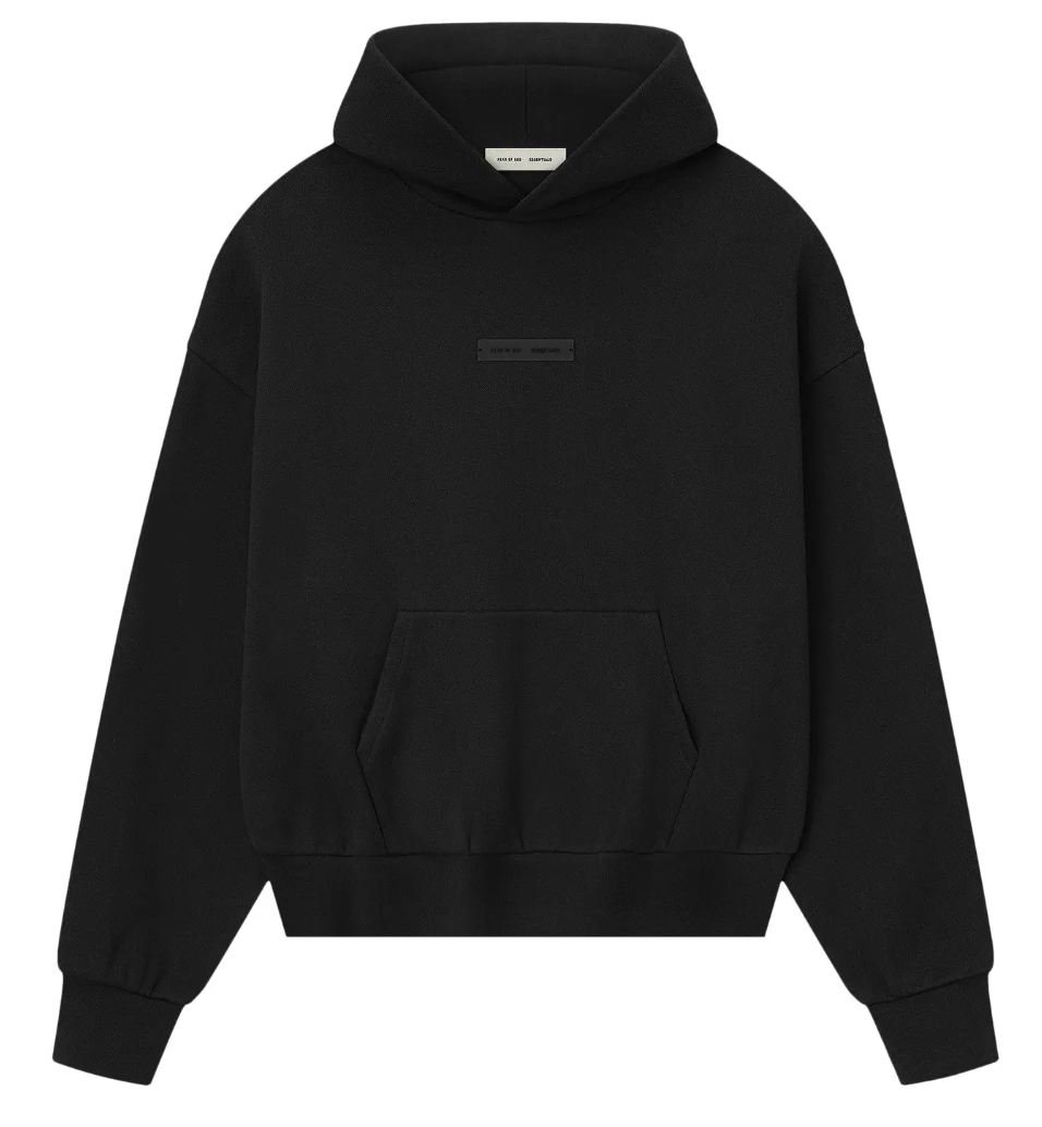 Fear Of God Essentials Classic Fleece Hoodie 'Jet Black' (SS25)