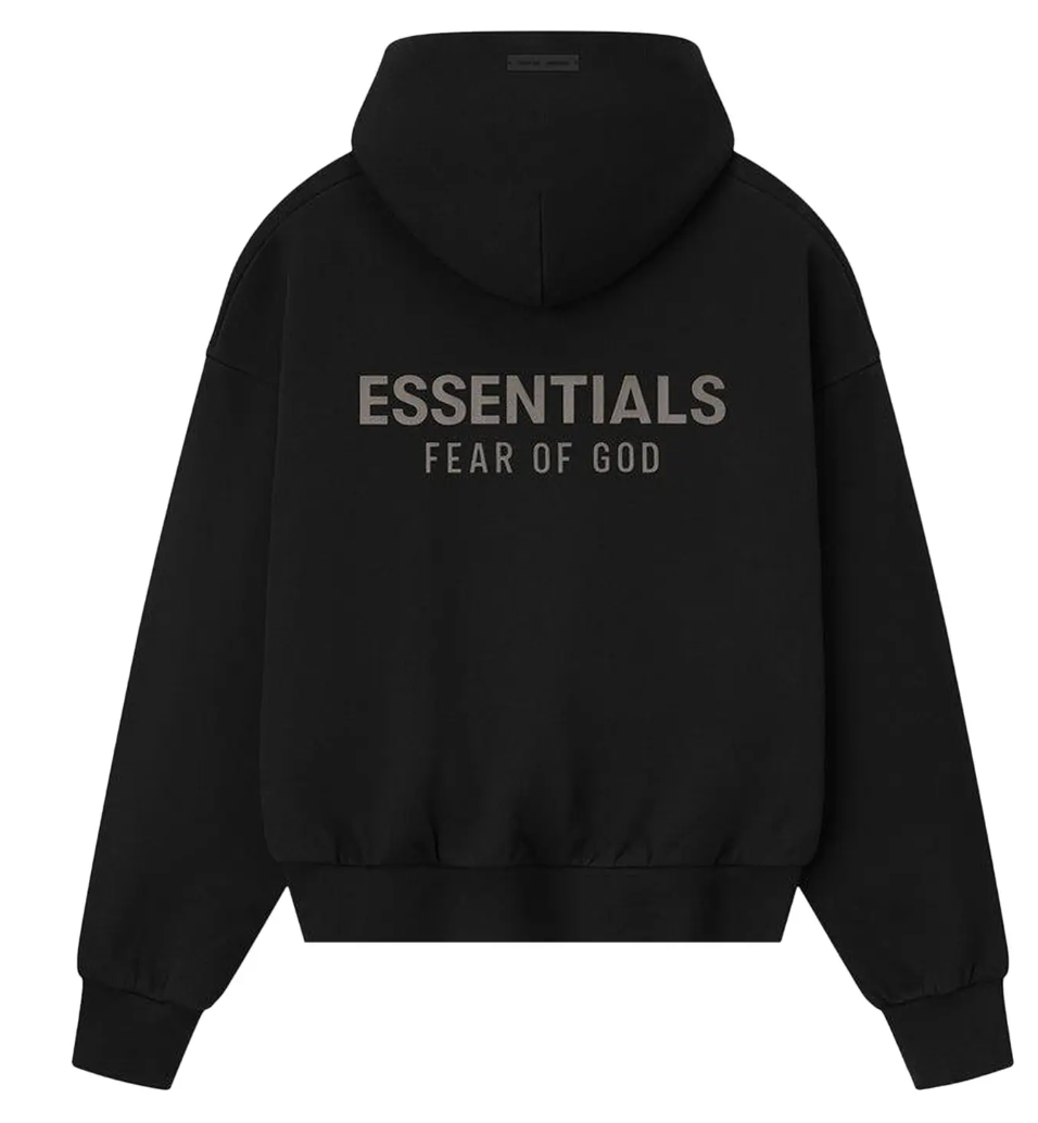 Fear Of God Essentials Classic Fleece Hoodie 'Jet Black' (SS25)